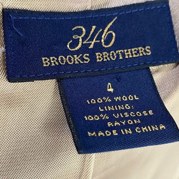 Brooks Brothers Pinstripe Blazer Wool Single Breasted Button Down Grey Womens 4 - Picture 7 of 7